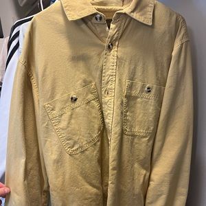 BDG urban outfitters oversize/thick yellow button up